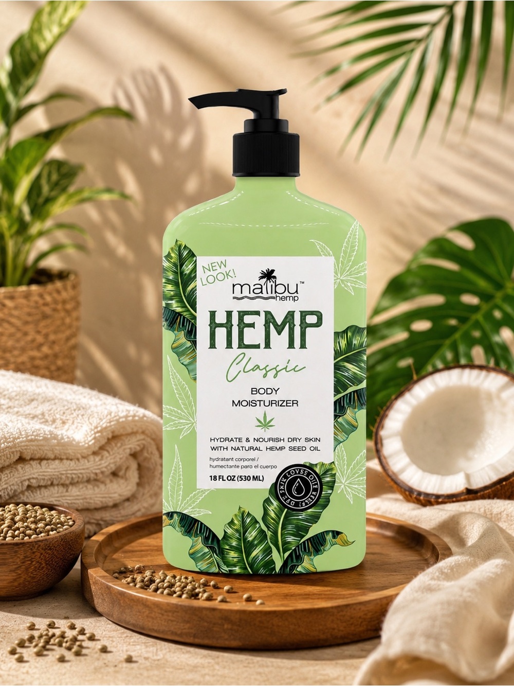 🌿 Malibu Hemp Classic Body Moisturizer 18 oz / 530 mL